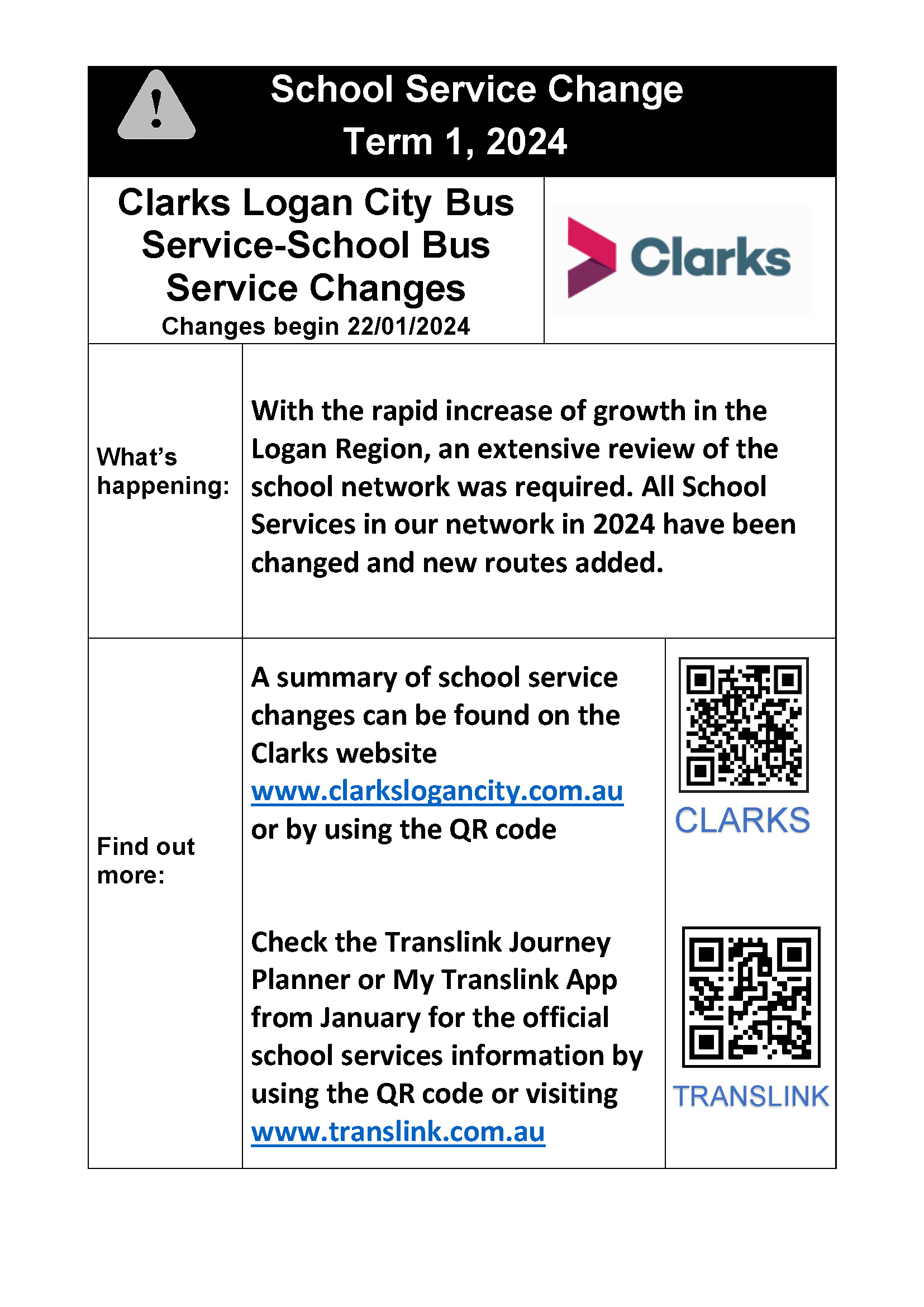 Clarks Logan City Bus Service - School Service changes commencing Term 1 2024.jpg